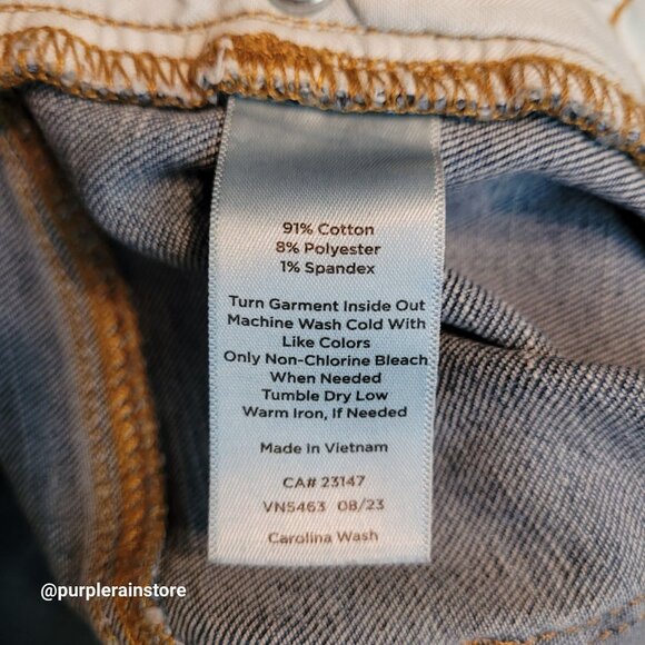 Talbots Jeans 22 W Straight High Rise Tummy Control Medium Light Wash Stretch - Picture 5 of 11